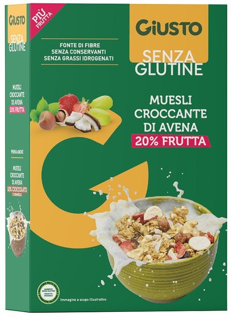 contecom linea giusto giusto senza glutine muesli avena frutta secca 275 g giusto ean 8058481483845