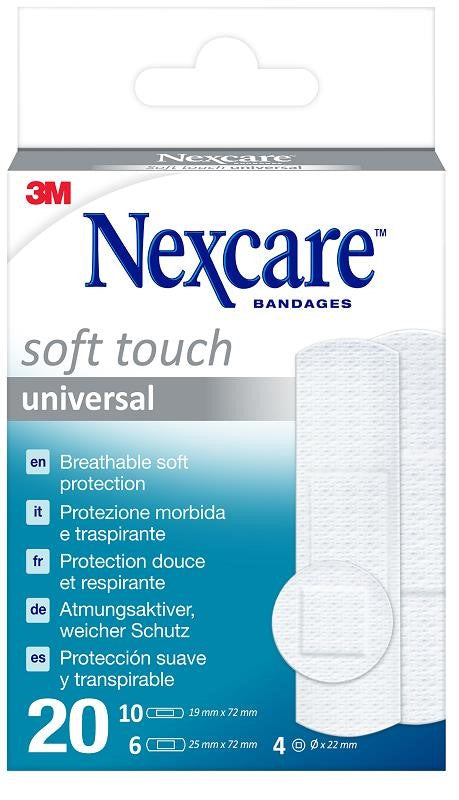 3m italia srl cerotto nexcare soft touch 20 pezzi assortiti nexcare ean 4054596750692