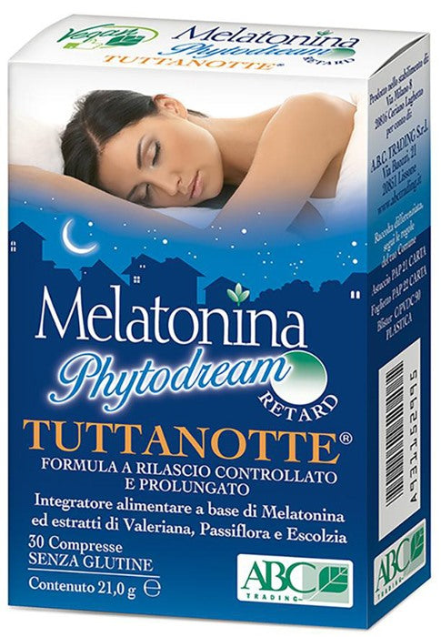 a b c trading melatonina phytodream tuttanotte retard 30 compresse abc trading ean 8059692670413