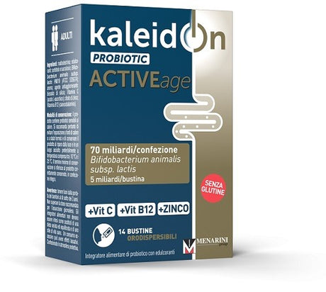 a menarini ind farm riun kaleidon probiotic active age 14 bustine kaleidon ean 8050519010054