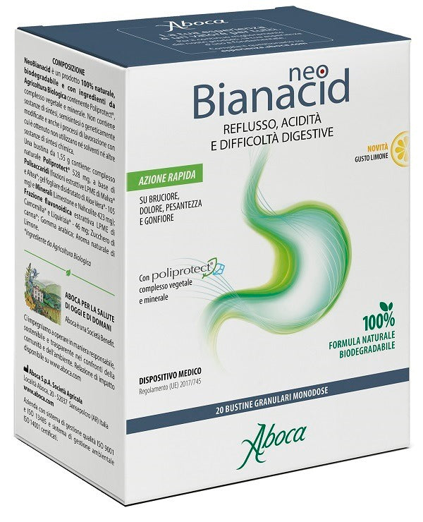 aboca neobianacid 20 bustine limone aboca ean 8032472034780