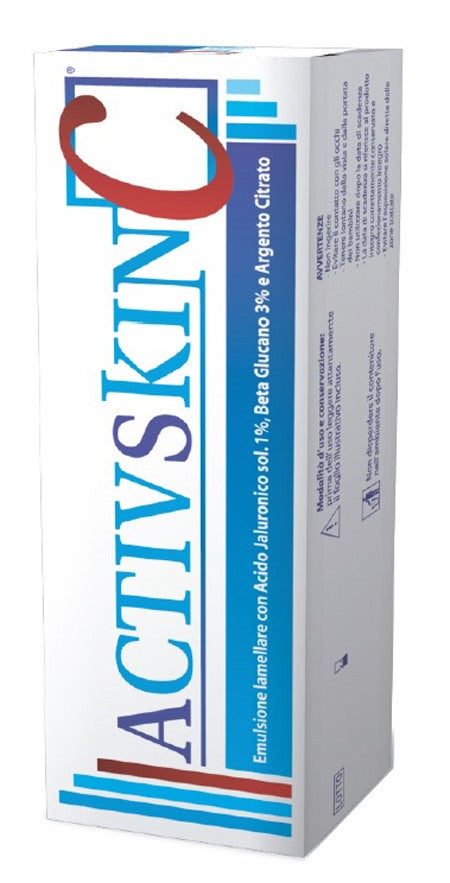 activ skin emulsione iamellare activ skin con acido jaluronico 1 beta glucano 3 e argento citrato 30 ml activ skin