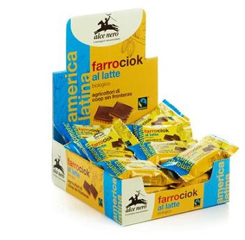 alce nero biscotto di farro e cioccolato al latte bio fairtrade 28 g alce nero ean 8009004901292