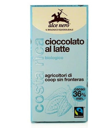 alce nero tavoletta cioccolato al latte bio fairtrade 100 g alce nero ean 8009004901193