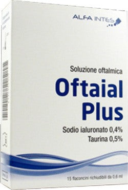 alfa intes soluzione oftalmica oftaial plus acido ialuronico 04 e taurina 15 flaconcini richiudibili da 06 ml oftaial