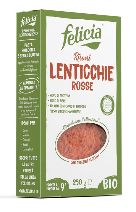 andriani felicia bio risoni lenticchie rosse 250 g felicia bio ean 8032804431393