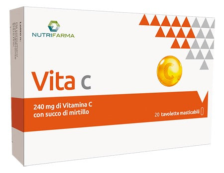 aqua viva vita c 20 tavolette masticabili nutrifarma ean 8032611852664
