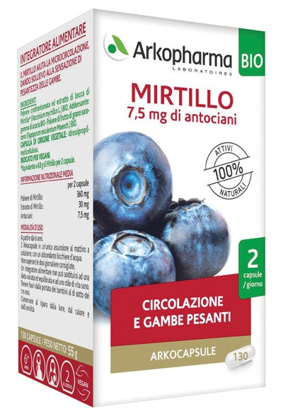 arkofarm arkocps mirtillo bio 130 capsule arkofarm ean 3578835611076