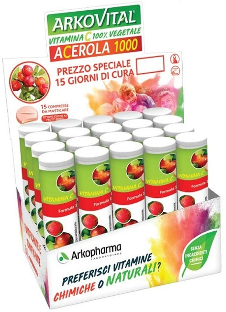 arkofarm arkovital acerola 1000 15 compresse arkofarm ean 3578830124526