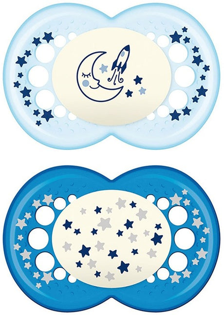 bamed baby italia mam succhietto original night 6 mesi silicone maschio 2 pezzi mam ean 9001616839740