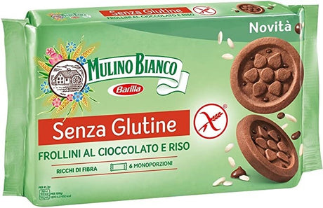 barilla g e r fratelli mulino bianco senza glutine frollini al cioccolato e riso 6 monoporzioni da 4166 g mulino bianco ean 8076809574310