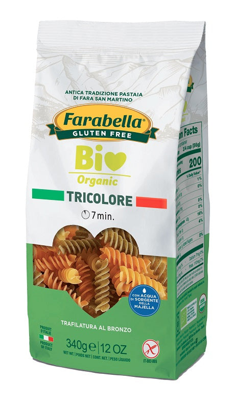 bioalimenta farabella bio fusilli tricolore 340 g probios ean 8056774003169