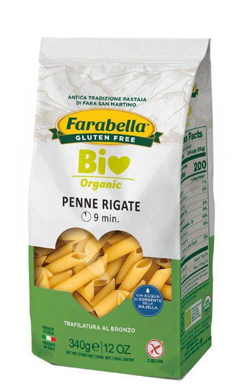bioalimenta farabella bio penne rigate mais riso 340 g probios ean 8056774002414