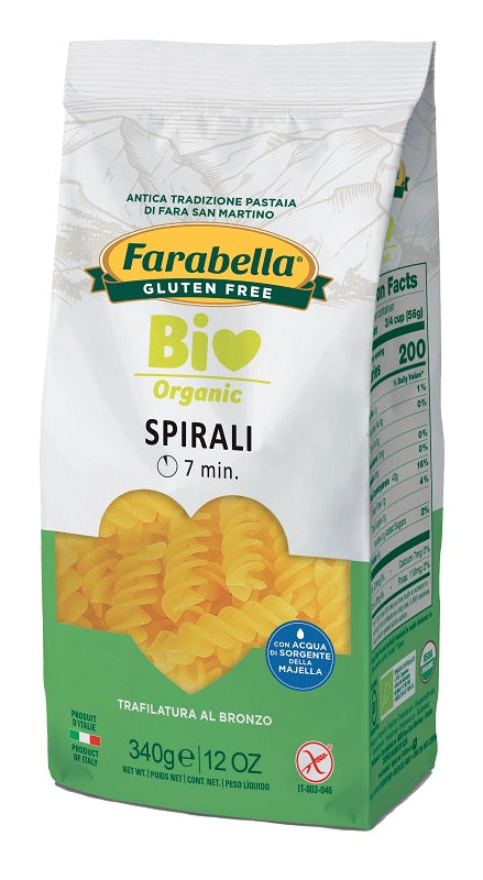 bioalimenta farabella bio spirali mais riso 340 g probios ean 8056774002407