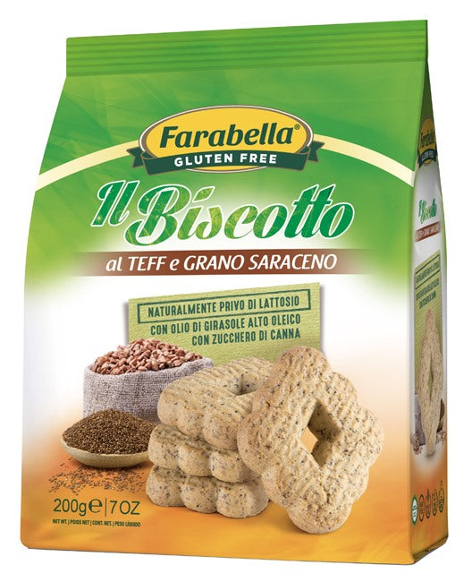 bioalimenta farabella il biscotto al teff e grano saraceno 200 g farabella ean 8056774001851