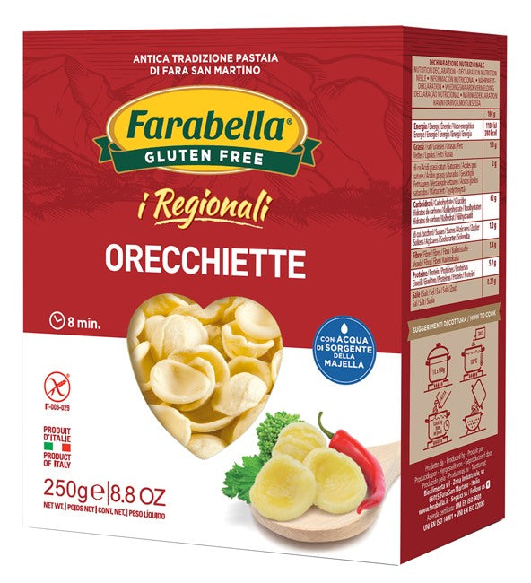 bioalimenta farabella orecchiette i regionali pasta fresca stabilizzata 250 g farabella ean 8056774001318