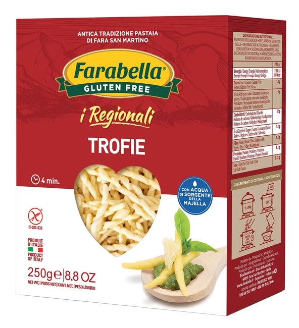 bioalimenta farabella trofie i regionali pasta fresca stabilizzata 250 g farabella ean 8056774001332
