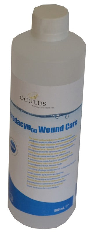 biomedica italia medicazione sterile soluzione superossidata per detersione ferite microdacyn 60 woundcare 500 ml 1 pezzo ean 7503006698910