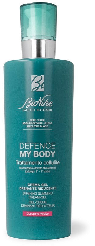 bionike crema gel drenante riducente defence my body 400 ml bionike ean 8029041121040