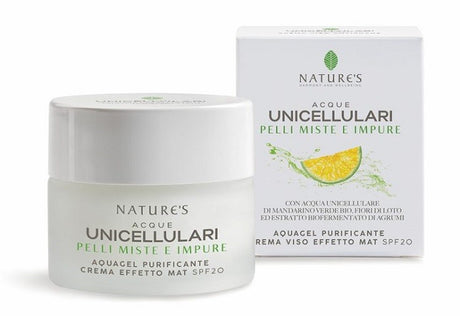 bios line natures acque unicellulari aquagel crema viso effetto mat spf20 50 ml natures ean 8030243029003
