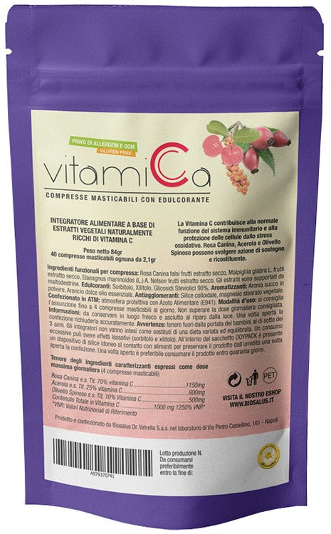 biosalus di vatrella a vitamica 40 compresse masticabili biosalus
