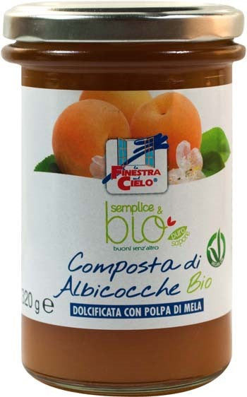 biotobio composta di albicocca con polpa di mela bio 320 g biotobio ean 8017977008115