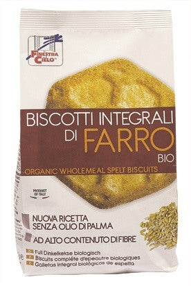 biotobio fsc biscotti integrali di farro bioa ad alto contenuto di fibre con olio di girasole senza olio di palma 400 g biotobio ean 8017977006968