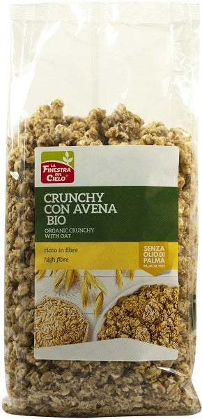 biotobio fsc crunchy con avena bio ad alto contenuto di fibre con olio di girasole senza olio di palma 375 g biotobio ean 8017977031427