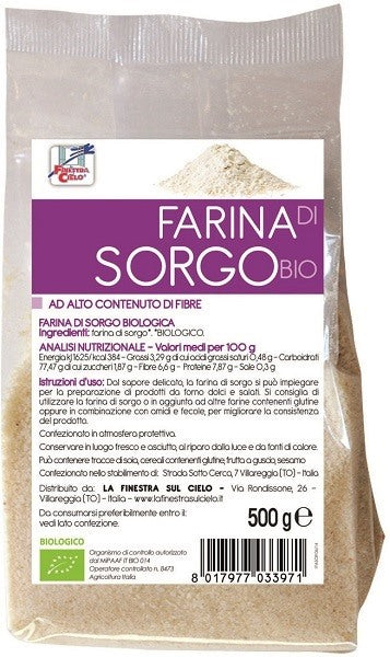 biotobio fsc farina di sorgo bio ad alto contenuto di fibra 500 g biotobio ean 8017977033971