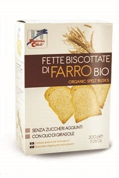 biotobio fsc fette biscottate di farro bio senza zuccheri aggiunti con olio di girasole senza olio di palma 200 g biotobio ean 8017977013065