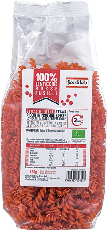 biotobio fusilli di lenticchie rosse bio 250 g biotobio ean 8016323026827