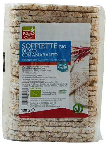 biotobio soffiette di riso con amaranto bio 130 g biotobio ean 8017977027413