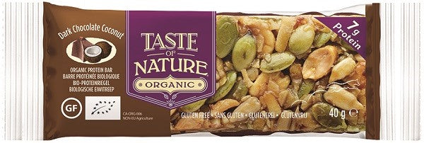 biotobio taste of nature barretta al cocco con cioccolato fondente bio 40 g biotobio ean 0059527172196