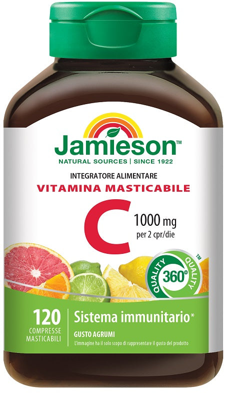 biovita jamieson vitamina c 1000 masticabile agrumi 120 compresse biovita ean 0064642024589