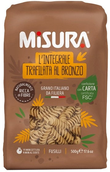 colussi misura fusilli integrali con germe di grano 500 g misura ean 8002590042660