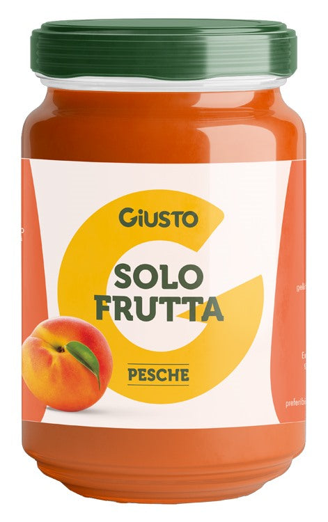 contecom linea giusto giusto solo frutta confettura pesche 220 g giusto ean 8058481482992