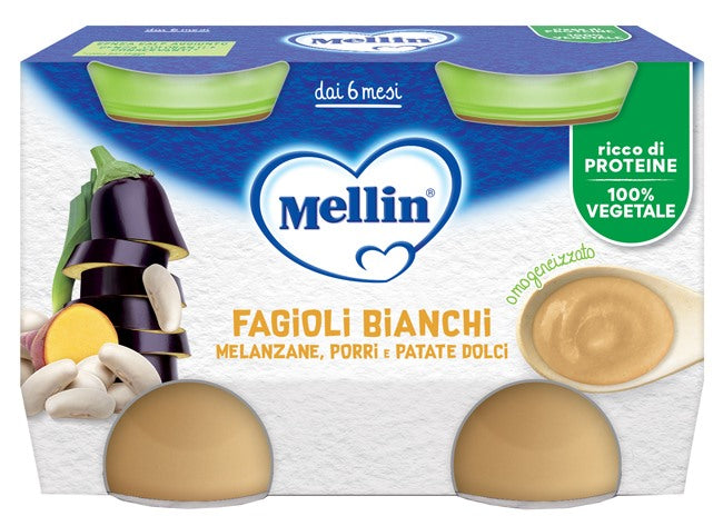 danone nutricia spa soc ben mellin omogeneizzato fagioli bianchi e melanzane 2 pezzi da 130 g mellin ean 3041091913517