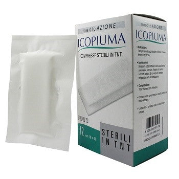 desa pharma garza compressa in tessuto non tessuto icopiuma adesiva 18x40 cm 12 pezzi icopiuma ean 8026486751405