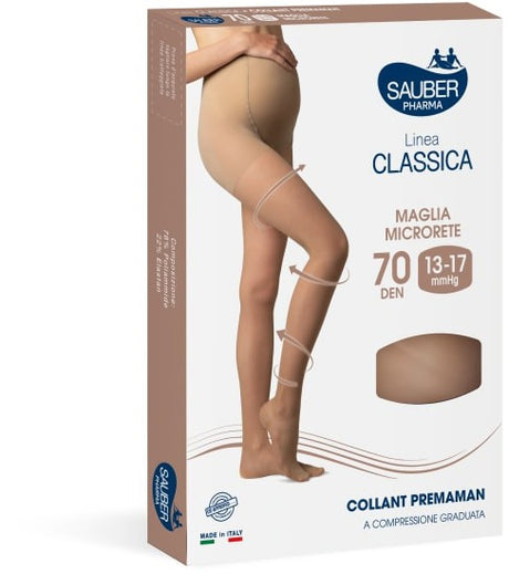 desa pharma sauber collant 70 denari premaman maglia microrete neutro beige 3 linea classica sauber ean 8001443117883