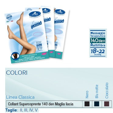 desa pharma srl sauber collant 140 denari super coprente microrete blu notte 4 linea classica sauber ean 8005520603948