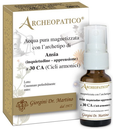 dr giorgini ser vis archeopatico acqua pura magnetizzata con archetipo ansia inquietudine e apprensione a 30 cicli armonici 10 ml giorgini ean 8034003688943