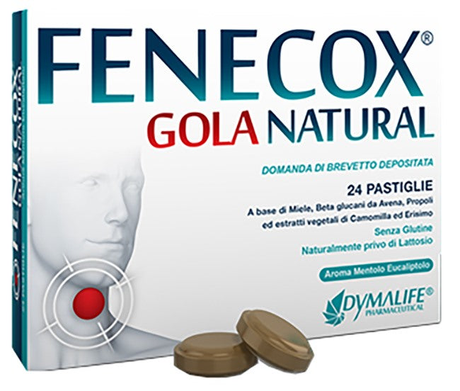 dymalife pharmaceutical fenecox gola natural mentolo eucalipto 36 pastiglie shedir