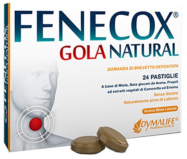 dymalife pharmaceutical fenecox gola natural miele limone 36 pastiglie shedir