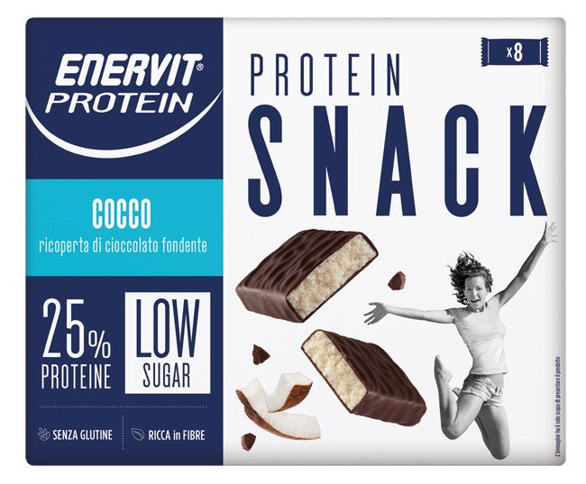 enervit enervit protein snack cocco low sugar astuccio 8 x 27 g enervit ean 8007640925528