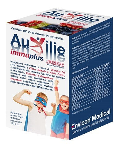 envicon medical auxilie immuplus junior solubile 30 stick pack auxilie ean 8056736161432