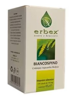 erbex biancospino 100 capsule erbex ean 8013710023070