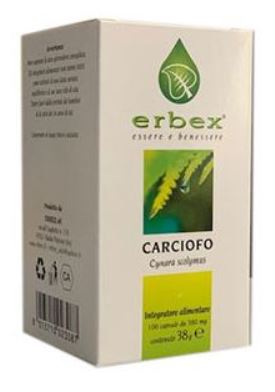 erbex carciofo 100 capsule 380mg erbex ean 8013710023087