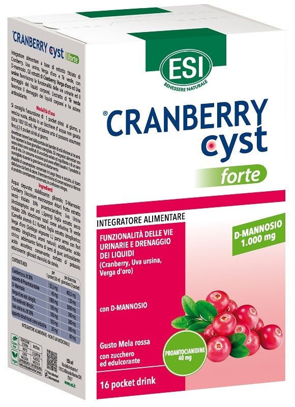 esi esi cranberry cyst forte 16 pocket drink esi ean 8008843136094