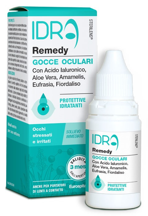 eurospital gocce oculari protettive idratanti sterilens idra remedy con acido ialuronico e aloe vera 10 ml sterilens