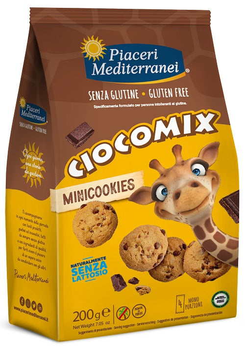 eurospital piaceri mediterranei ciocomix mini cookies 4 monoporzioni da 50 g piaceri meditteranei ean 8028169208367